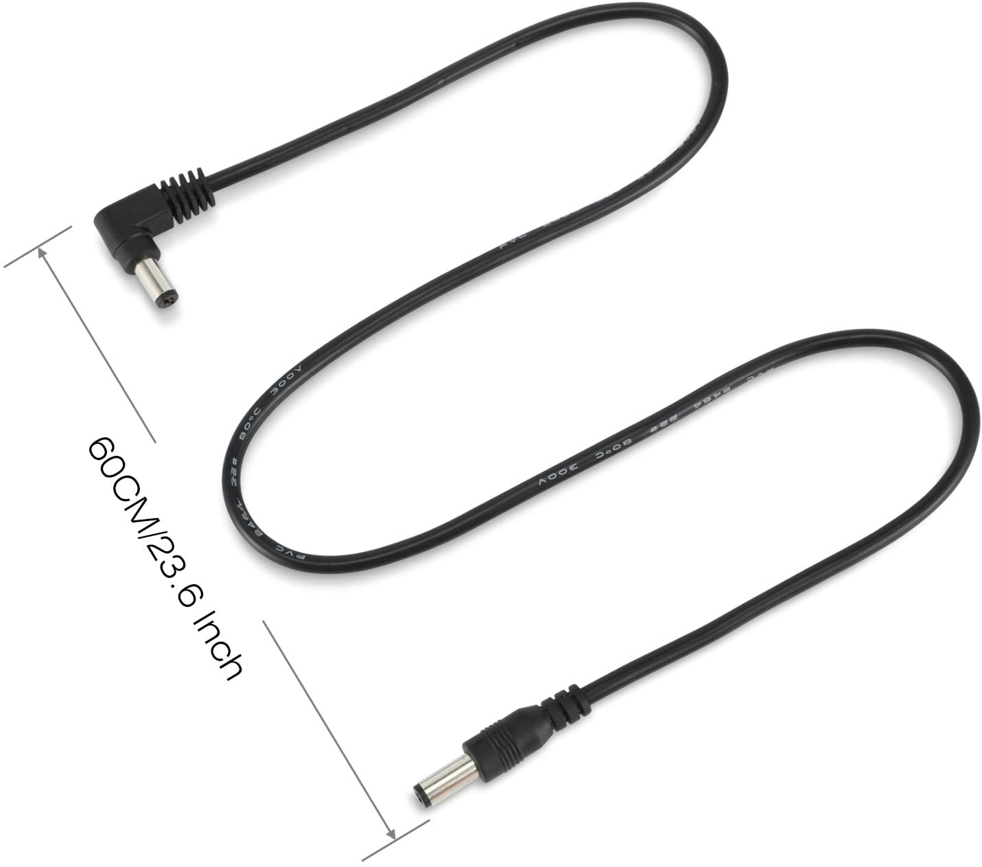 Donner 60CM Guitar Pedal Power Cable 10-Pack, black - Image 4