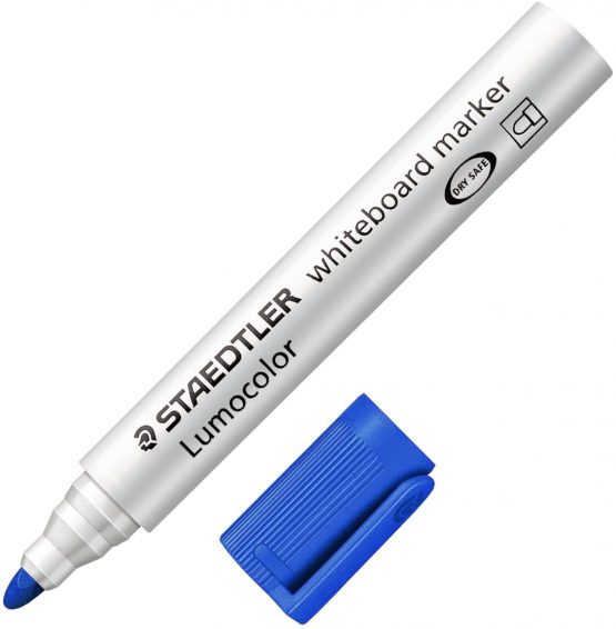 Staedtler Lumocolor 351 whiteboard marker pen bullet tip BLUE ink colour x 1 single