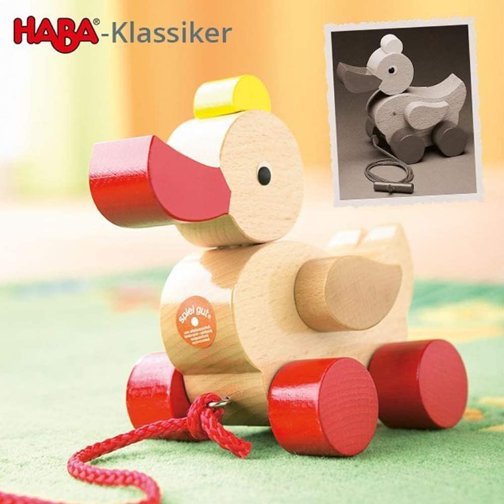 HABA Classic Duck Pull Toy for Toddlers, multicoloured - Image 2