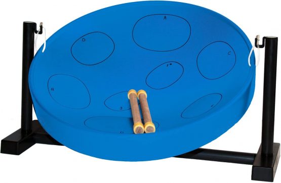 Jumbie Jam W1085 Table Top Steel Pan Kit - Beginner Steel Drum, Blue, 9.25 in*12.0 in*18.0 in
