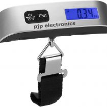 Pjp Electronics Travel Luggage Scale, Digital Luggage Weighing Scales for Suitcase with Temperature Reading 50 Kg Capacity (Silver)