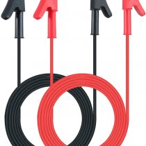 Double Ended Alligator Clips AMTOVL Crocodile Clip Wires Alligator Clips to Alligator Clips 2 Pcs Red Black Alligator Clip Cables Insulated Copper Alligator Clips Test Lead Set