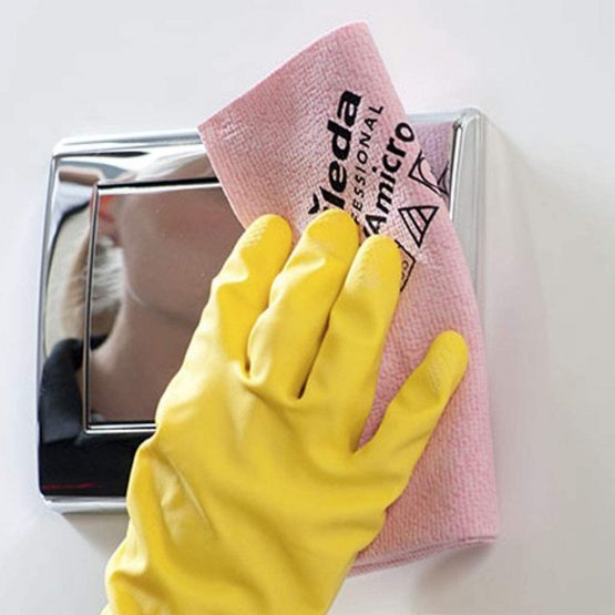 Vileda 143586 micro cleaning cloth, pink, red, 5 pieces, 38x35 cms. - Image 3