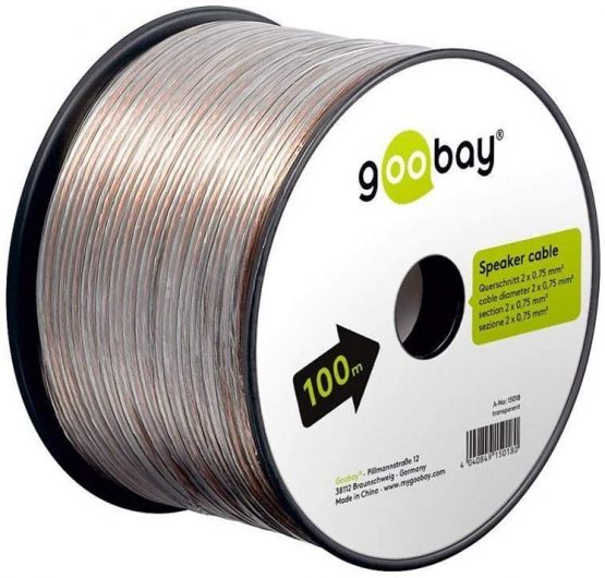 Goobay 15018 Speaker Cable, Transparent, CCA, 100 m Cable Length - Image 3
