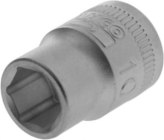 Bahco IRSBS60-10 Hexagon Socket 0.25-inch Drive, 10 mm, Silver