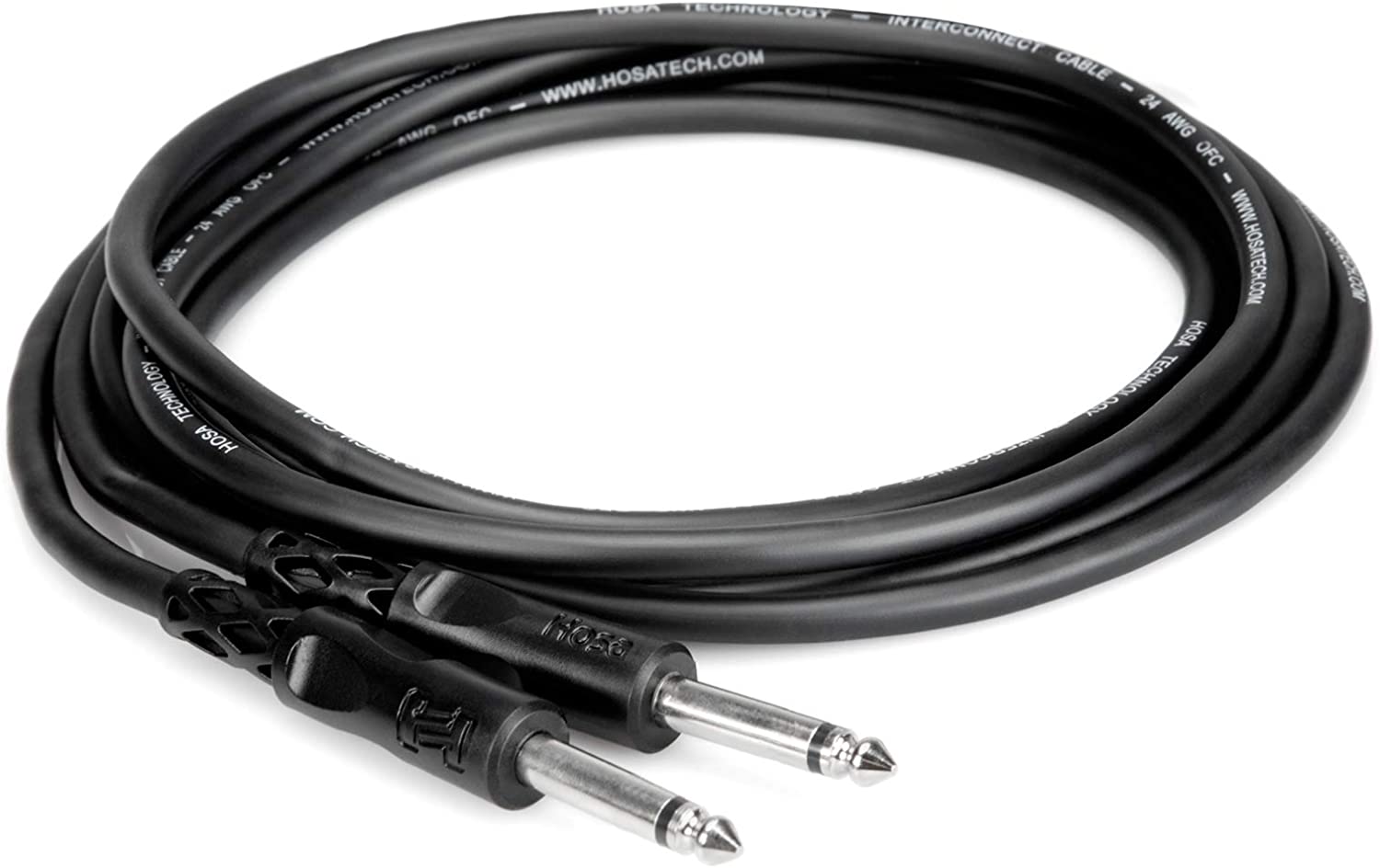 HosaTech CPP-103 3ft 1/4 inch TS to Same Unbalanced Interconnect Cable, Black, 3' - Image 2
