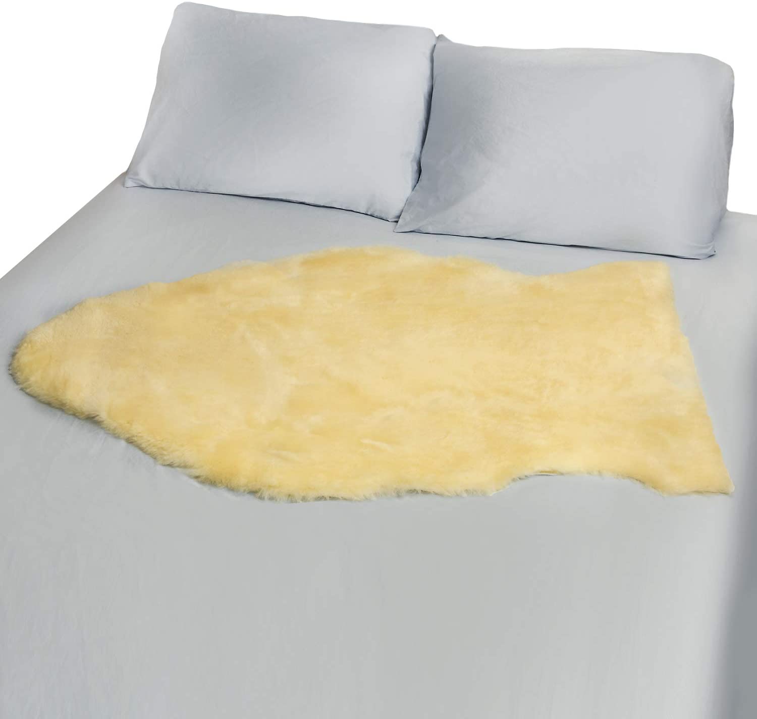 DMI Natural Sheepskin Wool Comfort Mattress Bed Pad Bed Mat, Size-8 to 9, Beige, Standard