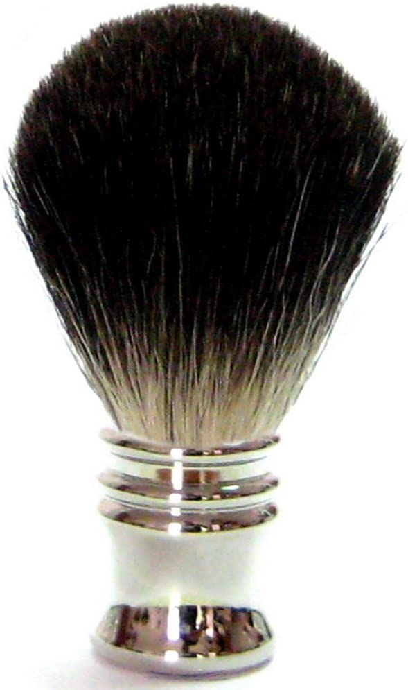 Golddachs Shaving Brush, 100% Badger Hair, Metal, Silver