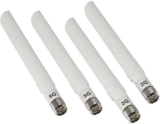 NETGEAR ANT24501B-10000S 2.4 and 5 GHz Omnidirectional Outdoor Antenna Bundle,White