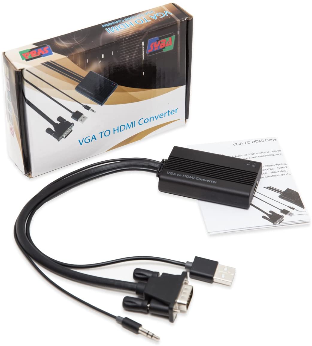 Syba VGA to HDMI Converter with Audio Support, Black - Image 3