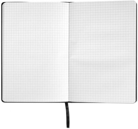 eBuyGB A5 Hardback Squared/Graph Paper Note Book, Blue - Image 2