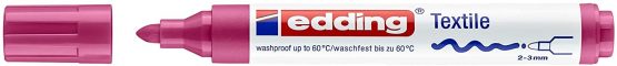 edding 4500 CR Textile Marker - Carmine (Pack of 10)