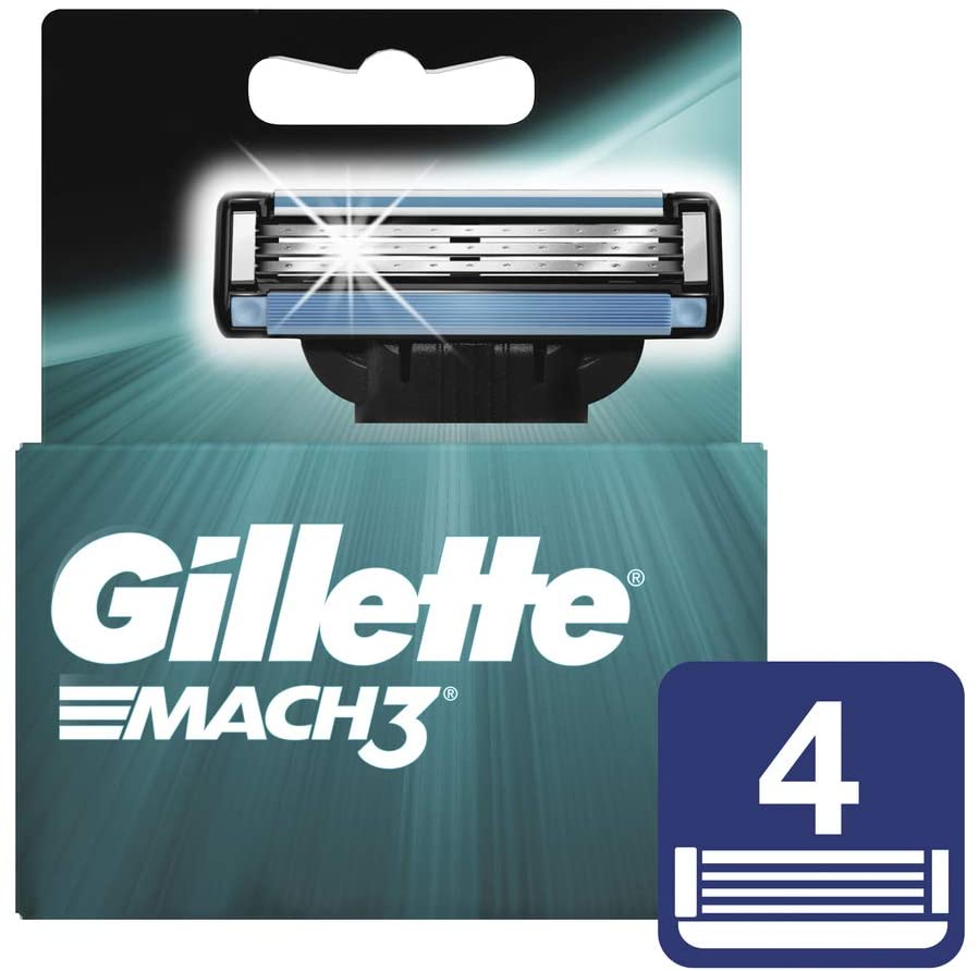 Gillette Mach 3, 1 Pack of 4 cartridges, 1 count (Pack of 4) - Image 2