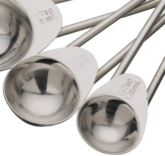 KitchenCraft Stainless Steel Measuring Spoons Set, 4 Pieces - Image 3