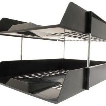 5 Star Office Letter Tray High-impact Polystyrene Foolscap Black