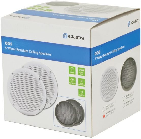 Water Resistant 5" Speakers | White | 80W Max | 8 Ohms - Image 2