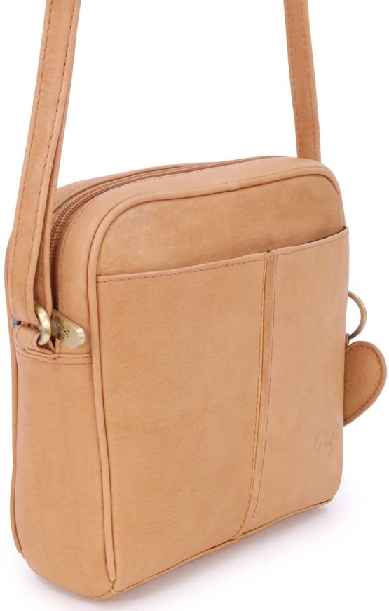 GIGI - Women’s Small Leather Cross Body Handbag - Shoulder Bag with Long Adjustable Strap - OTHELLO 22-29 - Image 3