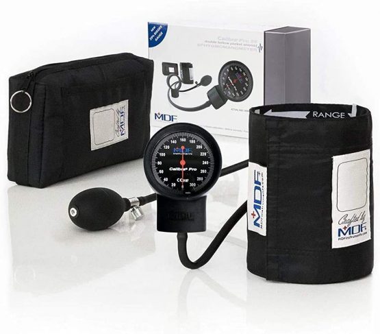 MDF® Calibra® Pro Aneroid Sphygmomanometer - Professional Blood Pressure Monitor - Free-Parts-for-Life & Lifetime Warranty - Black (MDF808B-11)