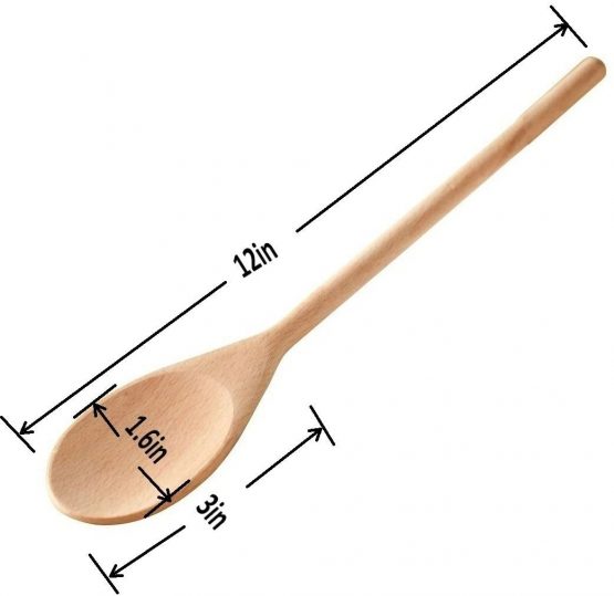 Kitchen Wooden Spoons Mixing Baking Serving Utensils Puppets 30cm - Set of 12 (30cm) - Image 3