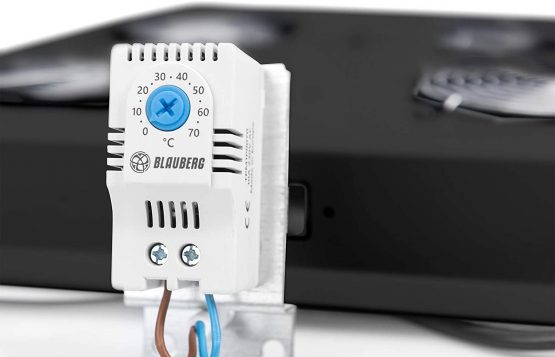 Digitus NWSZ Dachlüftereinheit für Netzwerkschränke 2 Lüfter, Schalter, Thermostat, 276m³ zirk./h Farbe black RAL 9 - Image 4