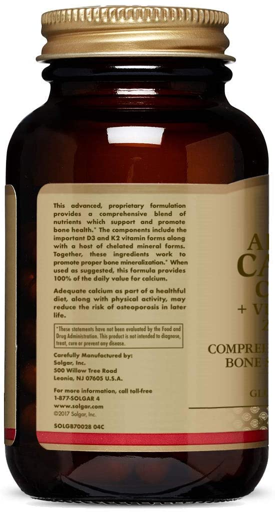 Solgar Ultimate Bone Support Tablets - Food Supplement, Pack of 120 - with Calcium, Magnesium, Vitamin D3, K2 and Zinc - Image 4