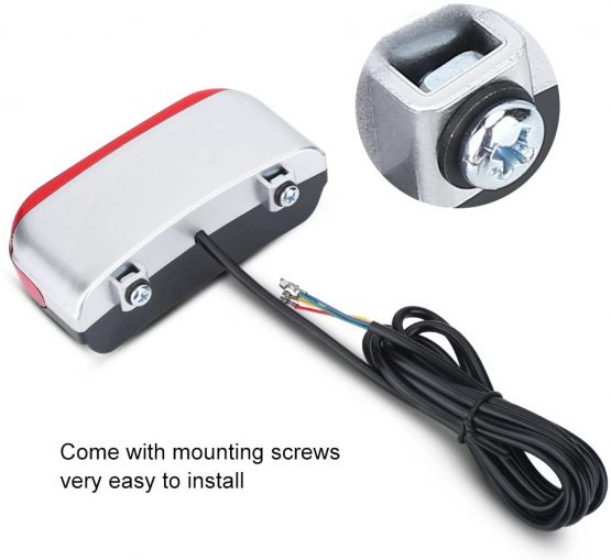 Electric Bicycle Rear Light 48V Cycling LED Brake Lamp Portable Scooters Rear Taillight for Safety - Image 3