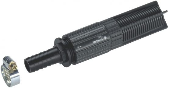 Gardena Suction Filter with Backflow Preventer 19 mm (3/4 Inch ): Efficient Bag Filter for Connection to the Suction Hose, with Hose Clamp (1726-20)