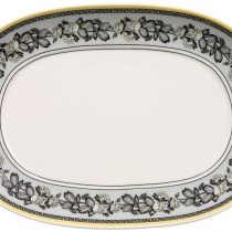 Villeroy & Boch Audun Farm Pickle Dish, Premium Porcelain, White/Grey, 20 cm