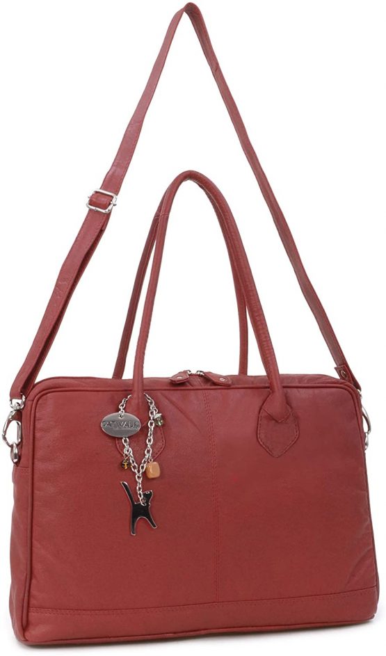CATWALK COLLECTION HANDBAGS - Ladies Leather Messenger/Shoulder Bag/Cross Body with Detachable Strap - Women's A4 Organiser Work Bag - GROSVENOR - Image 2
