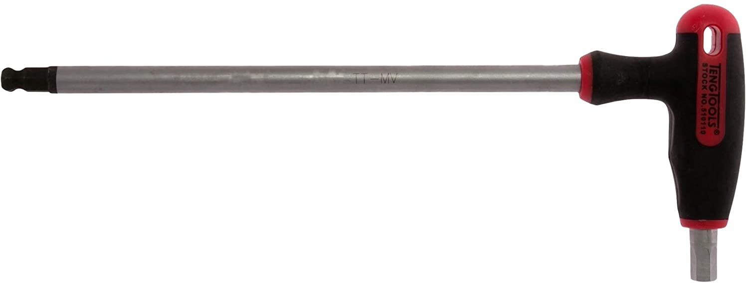 Teng TEN510504 T-Handle Hex Driver, 4.0 x 100mm, Multicoloured, 4 mm