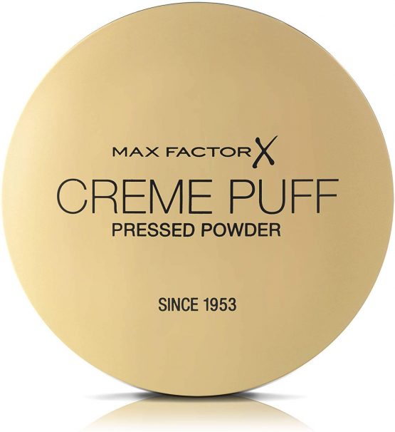 Max Factor Cream Puff Pressed Compact Powder, Glowing Formula for All Skin Types, 13 Nouveau Beige, 21 g