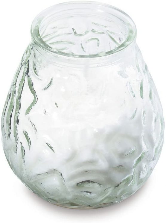 Bolsius 103822580300 Low Boy Bar Light with Candle, 75 hours, White (Pack of 12)