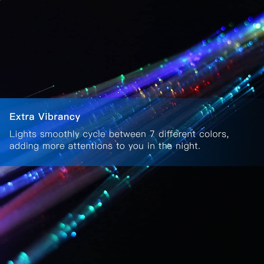 NOVELTY PLACE [Party Stars 14 inch LED Light-Up Optic Fiber Hair Extension with Barrette Party Light Set - Image 2