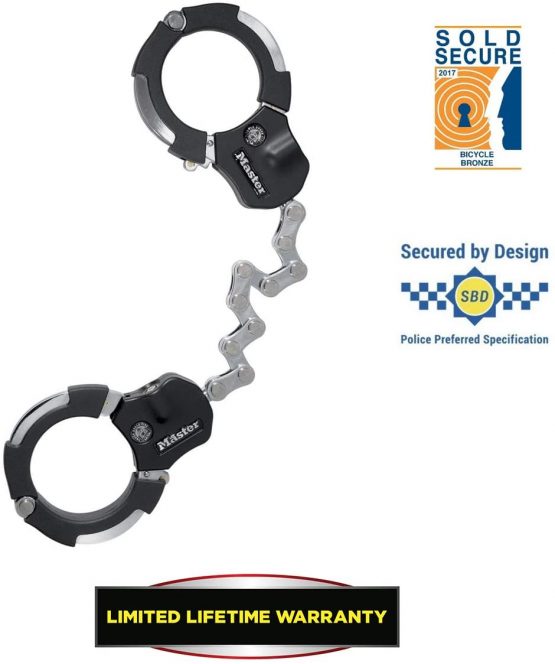 MASTER LOCK Certified Cuffs, Anti-theft Lock – Police Approved [9 pivoting links] [55 cm] 8290EURDPRO - Best used for Electric Scooters, Bikes, Motorbikes - Image 2