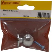Centurion HA272P Plated Cabinet Ball Knob Chrome 25mm, Metal