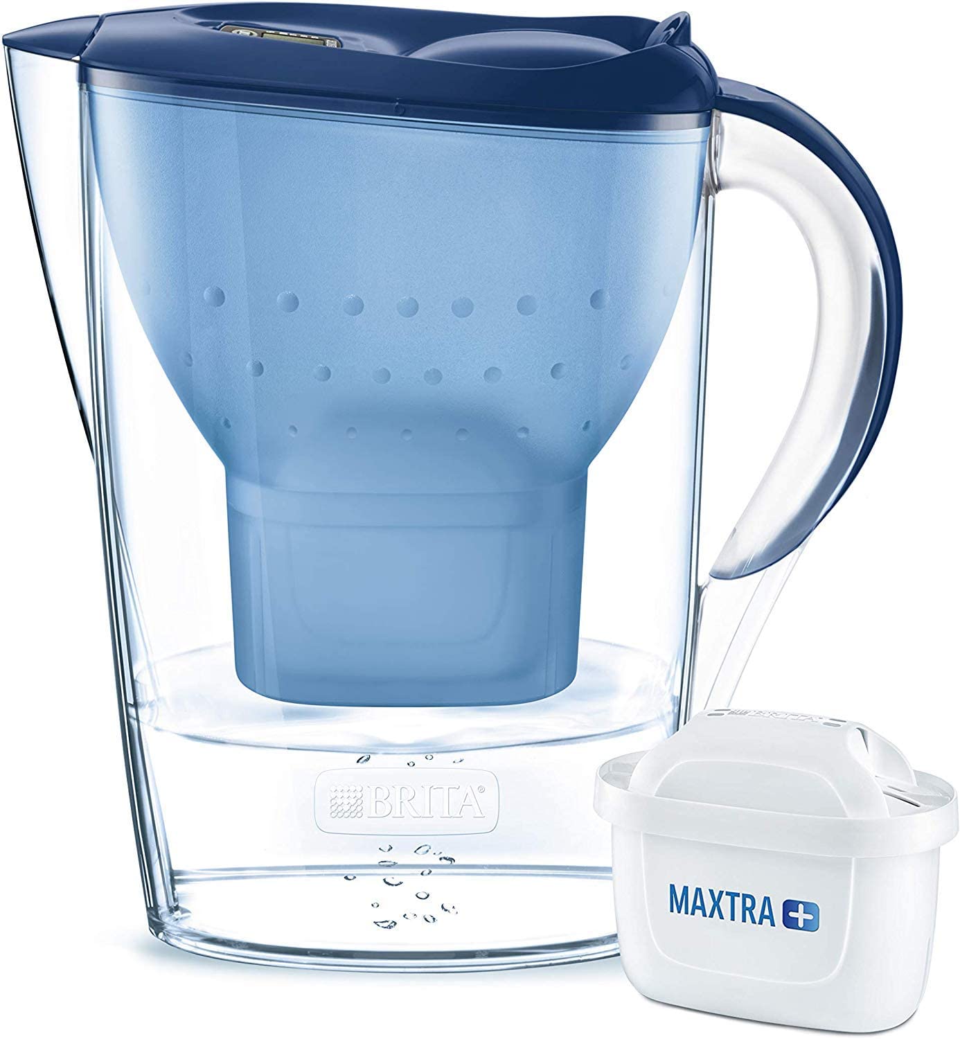 BRITA S0591 Marella Fridge water filter jug for reduction of chlorine limescale and impuities, Blue, 2.4L