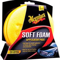 Meguiar's X3070 Soft Foam 4" Applicator Pads (2 Pack) for hand applying waxes or tire dressings