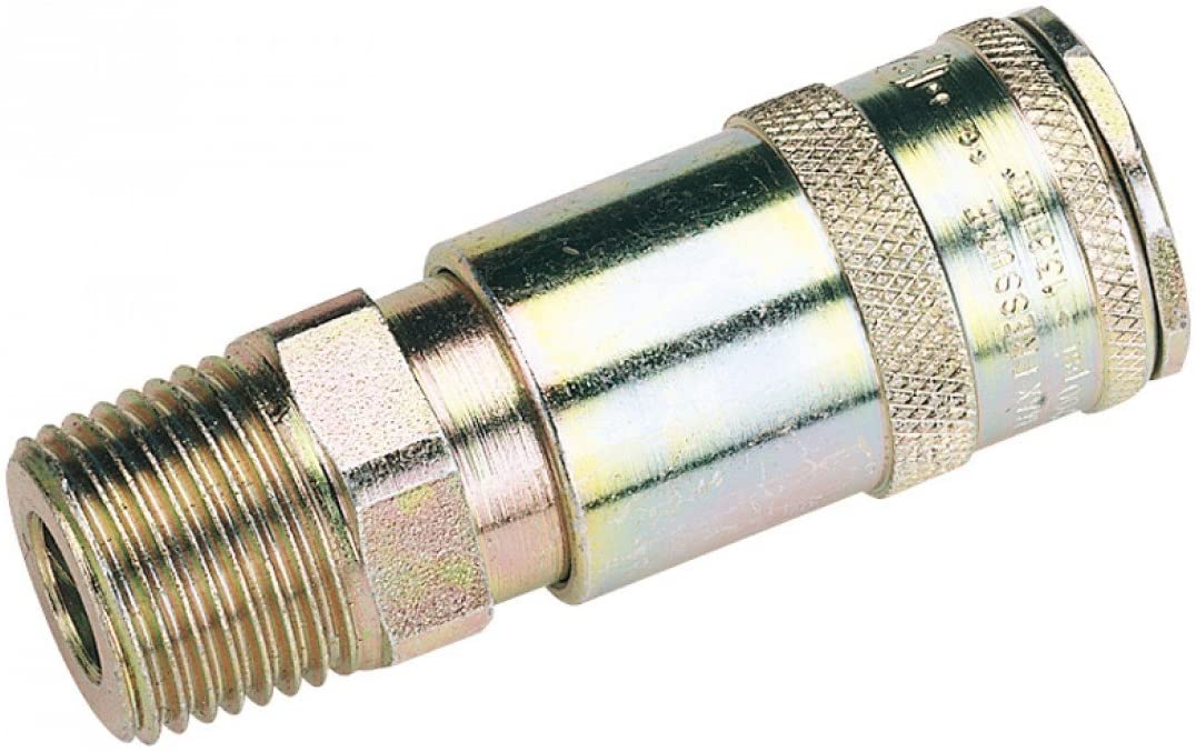 Draper 51411 Vertex Taper Air Line Coupling with Male Thread, 1/2" BSP , Blue