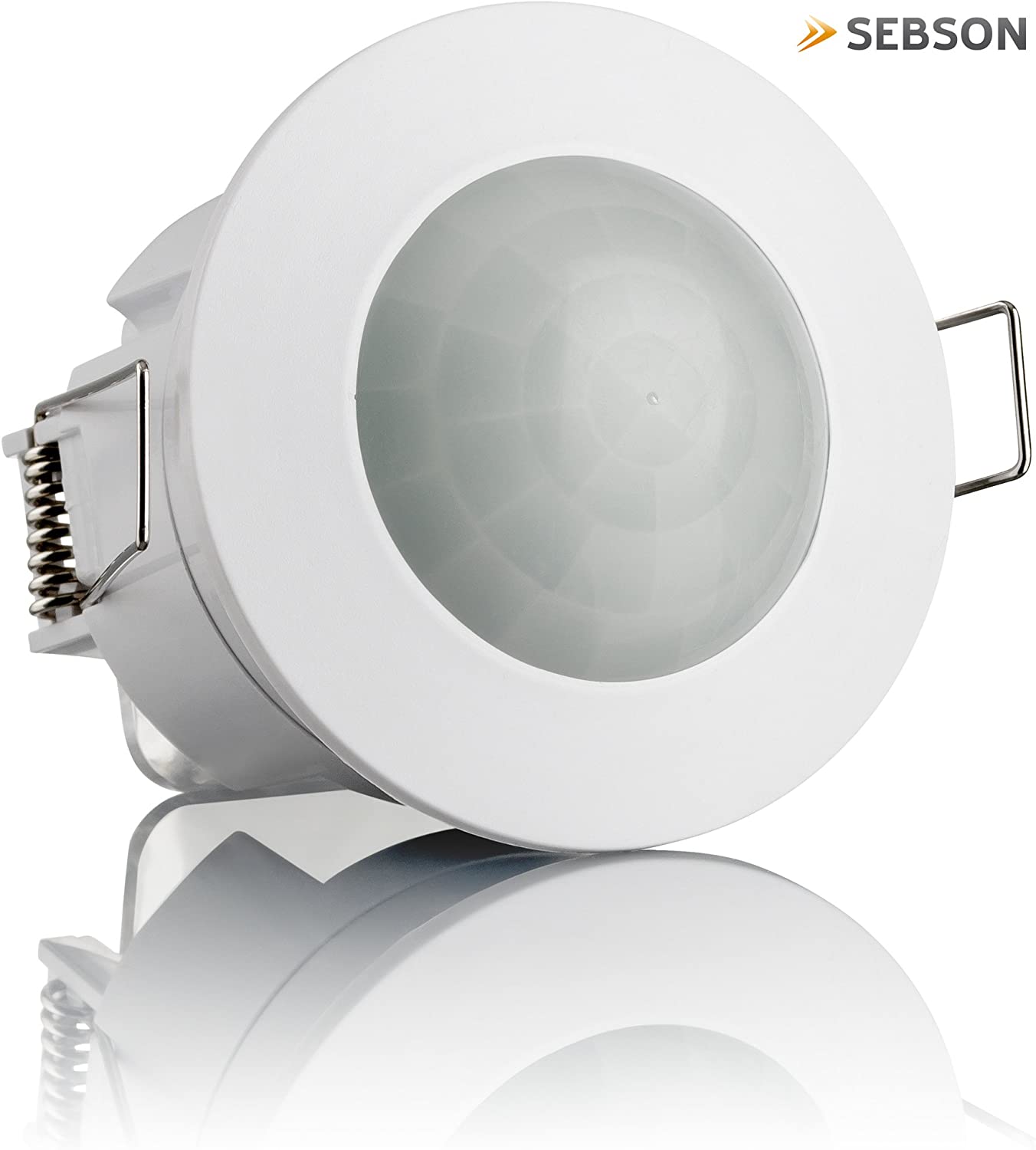 SEBSON PIR Sensor Indoor, Ceiling Flush Mounted, Infrared Motion Sensor, LED Suitable, Range 6m / 360°, max. 1200/300W, IP20 - Image 2