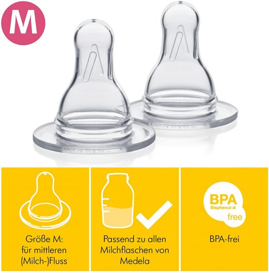 Medela Replacement Teats – for newborn 0 months upwards, Sizes S-M - Image 2