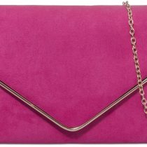 fi9 Women's Plain Suede Bridal Prom Wedding Evening Clutch Party Purse Hand Bag