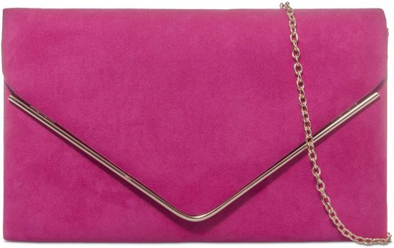 fi9 Women's Plain Suede Bridal Prom Wedding Evening Clutch Party Purse Hand Bag