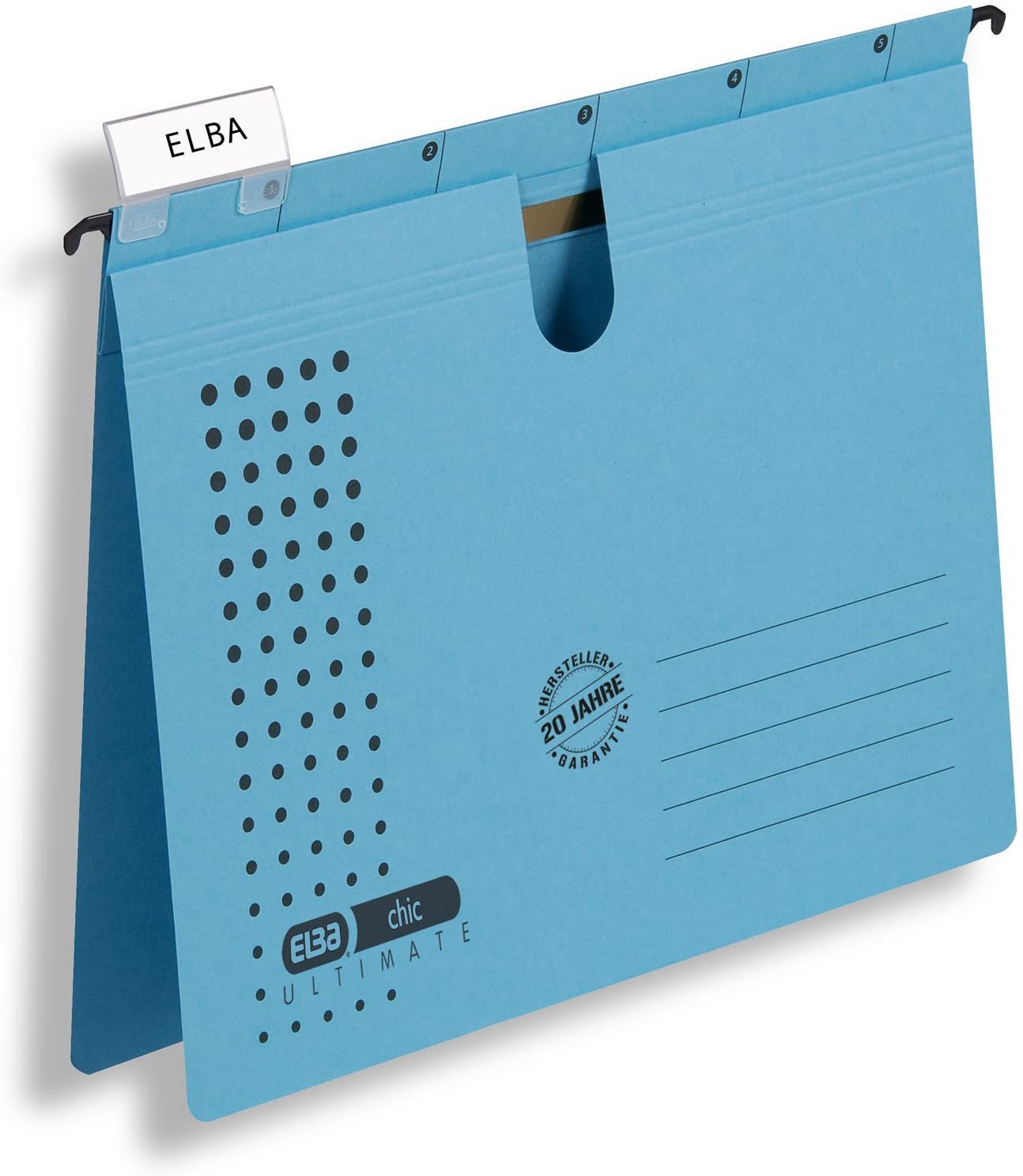 Elba Chic Ultimate 85741AZ Suspension File Folder Thumb Hole Loose Leaf System Pack of 25 Anthracite Suspension File chic ULTIMATE® - Image 2