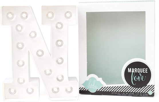 American Crafts Heidi Swapp Marquee Love Letters, Numbers and Shapes 8.5-inch, N, Paper, White - Image 2