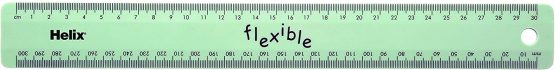 Helix 30cm Coloured Flexible Ruler (Assorted Colours)
