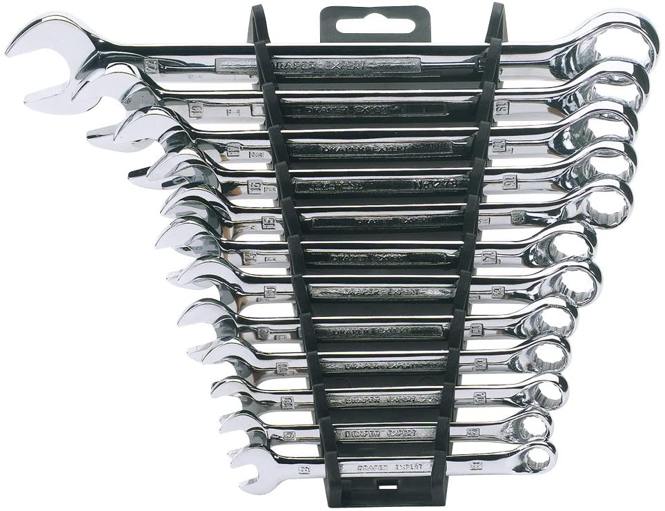 Draper Expert 12 Piece HI-TORQ Combination Spanner Set - 64605 - Metric 8-22mm Fully Polished Tool Kit, 12 Pieces, 12 Pieces