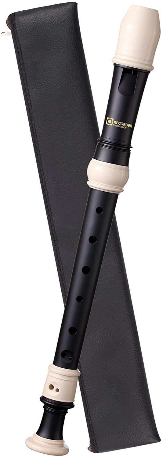 Recorder Workshop 601 Descant Recorder, Black with White Trim