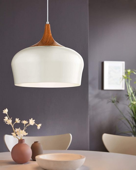EGLO 95383 Pendant Light Cream Oak - Image 3
