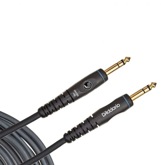D'Addario Guitar Cable - Shielded Ends - 1/4 Inch Male to 1/4 Inch Male - Gold Plated Plug - Custom Series - 10 Feet/3.05 Meters - Straight - 1 Pack