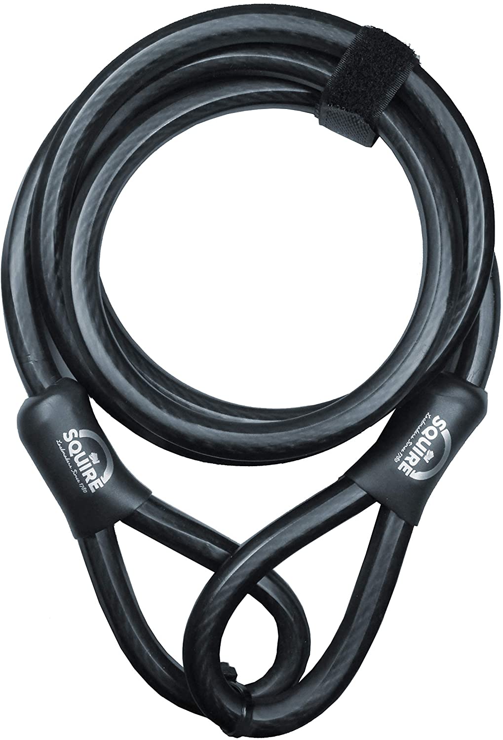 Henry Squire Looped Extender Security Cable, 1800 mm Length x 12 mm Diameter, Black, 1800 x 12 mm